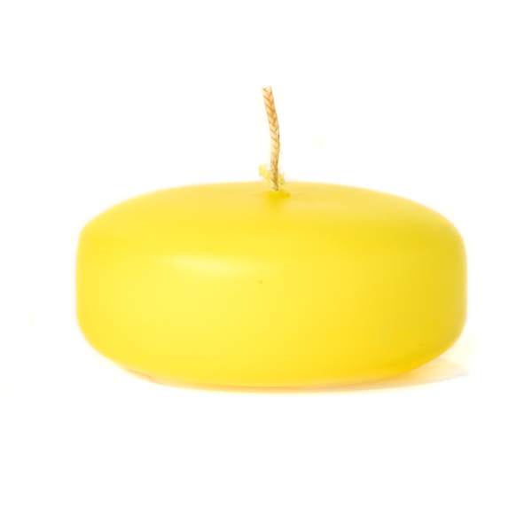 Yellow Floating Candles Small Disk CandlesWholesalers